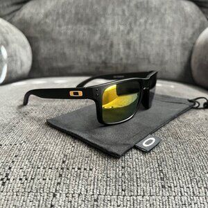 Oakley Holbrook Sunglasses 009102 Reflective Gold Lenses Bronze Icons